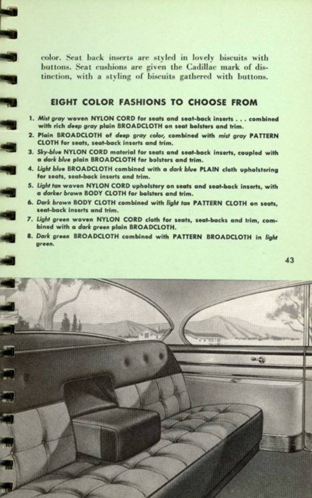 1953 Cadillac Salesmans Data Book Page 25